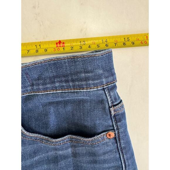 Madewell Hi Rise Stretch Casual Denim Raw Hem Dark Wash Shorts Everyday 27 - Picture 5 of 7